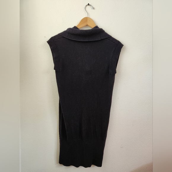 BCBGMAXAZRIA Women's Cowl Neck Sweater Dress Sleeveless Black Extra Small XS - Picture 6 of 9